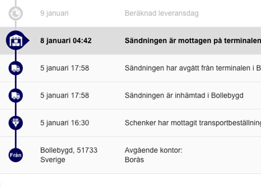 Spåra paket - DB Schenker